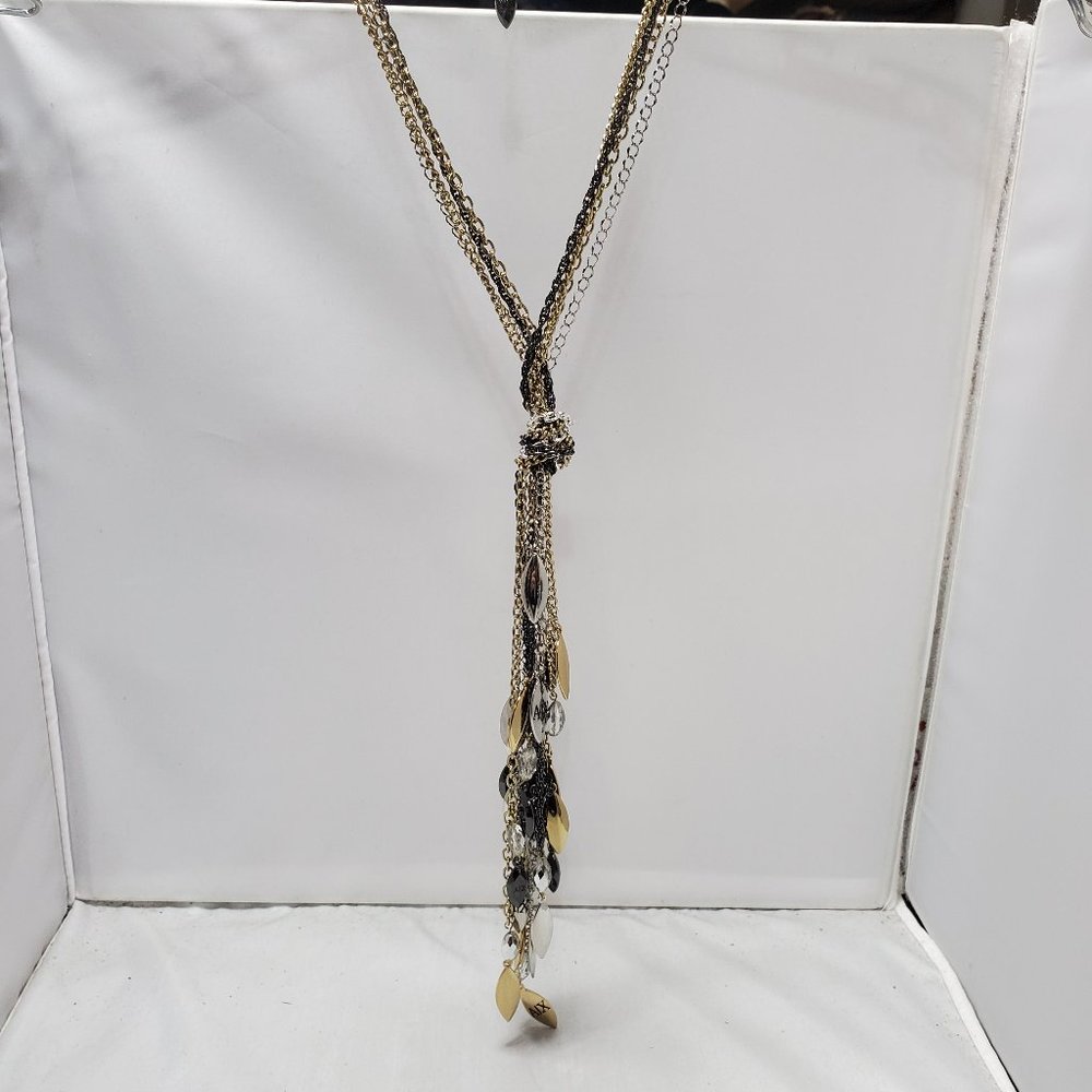 A/X Rare Tri Colored Dangle Tassel Armani Exchange Necklace